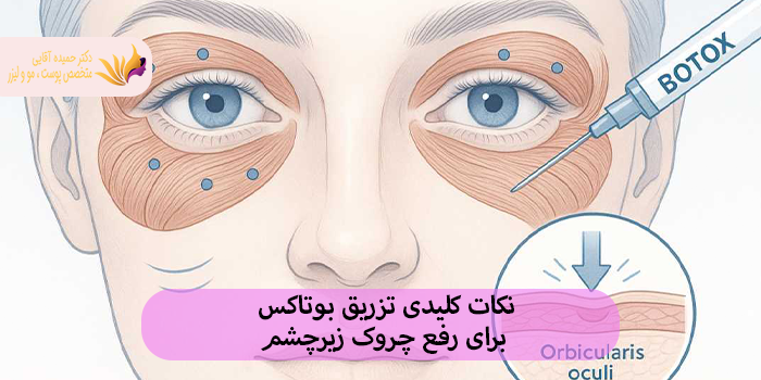 نکات کلیدی تزریق بوتاکس برای رفع چروک زیرچشم