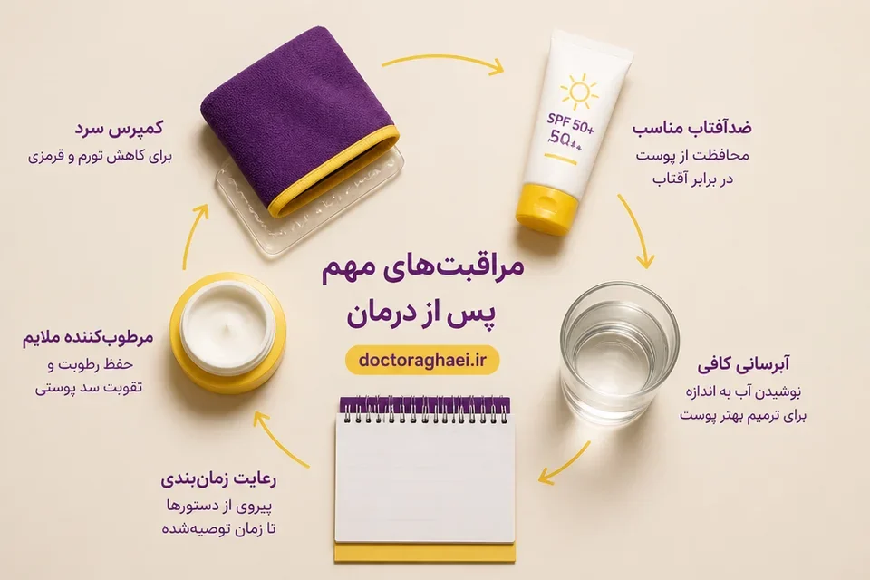 وسایل مراقبت از پوست پس از درمان اسکار